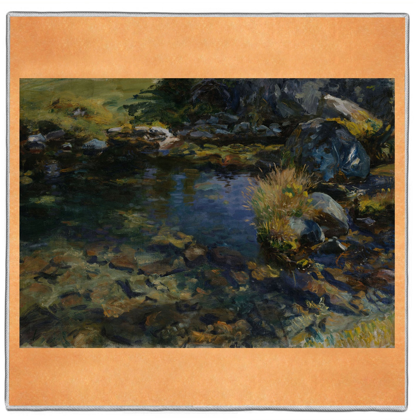{[en]:Alpine Pool - John Singer Sargent Pocket Square