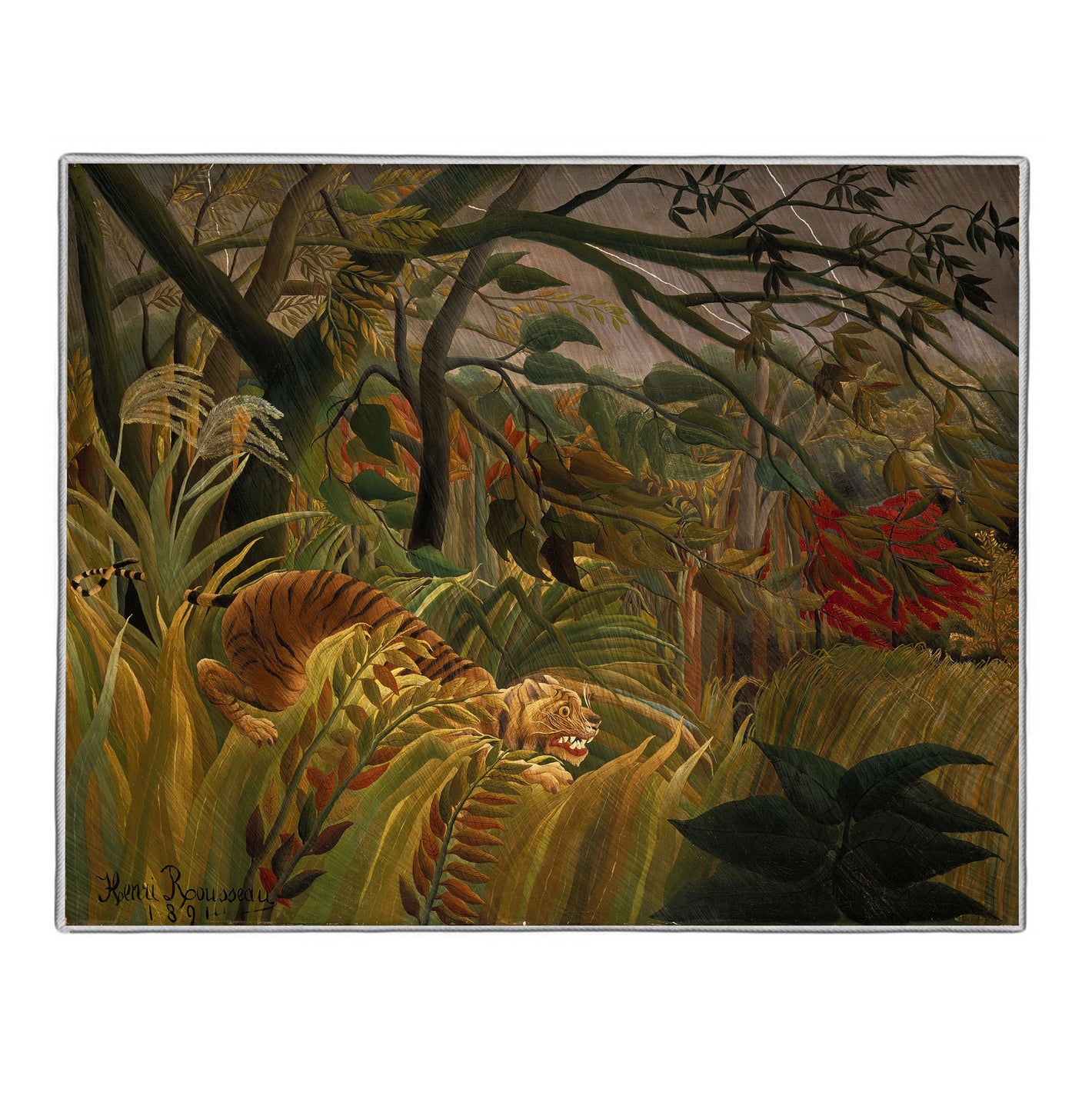 {[en]:Tiger in a Tropical Storm - Henri Rousseau Pocket Rectangle