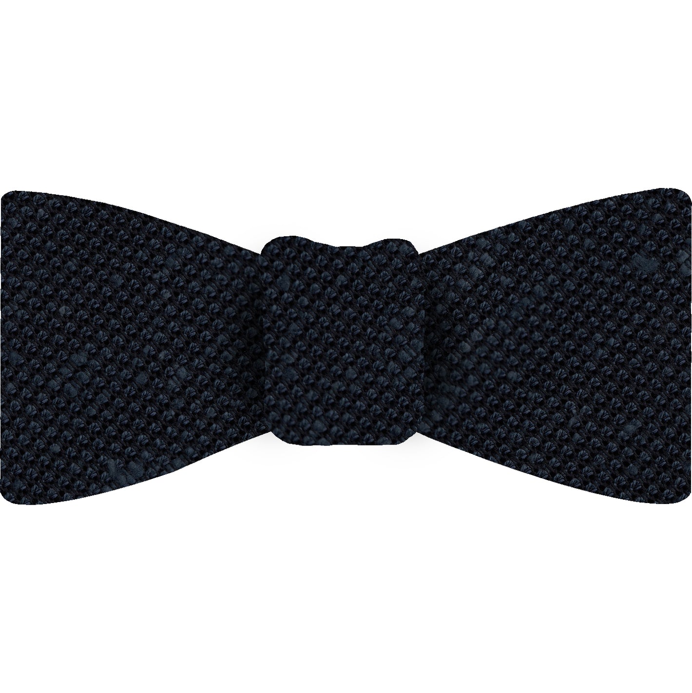{[en]:Midnight Blue Shantung Grenadine Fina Silk Bow Tie