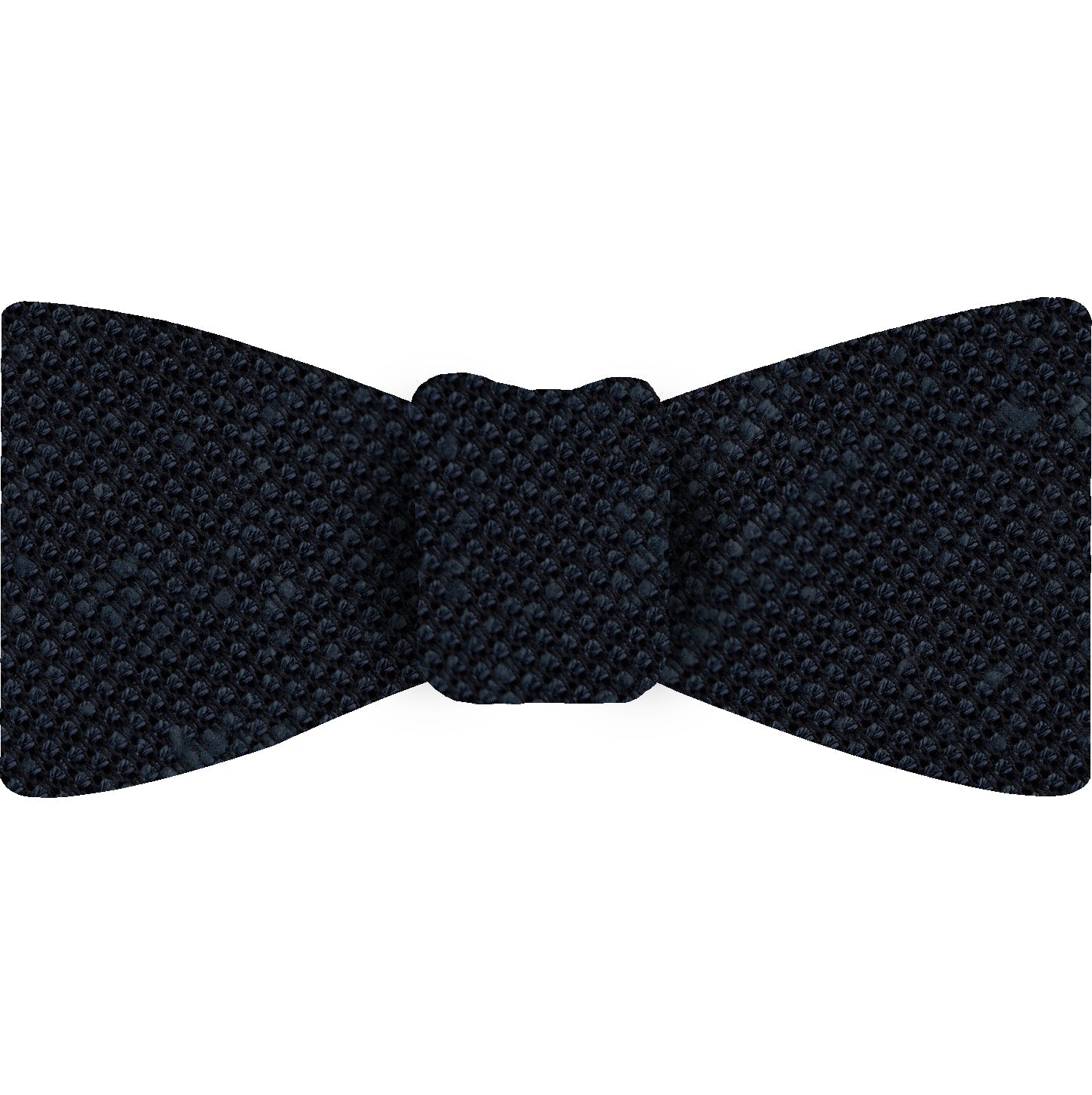{[en]:Midnight Blue Shantung Grenadine Fina Silk Bow Tie