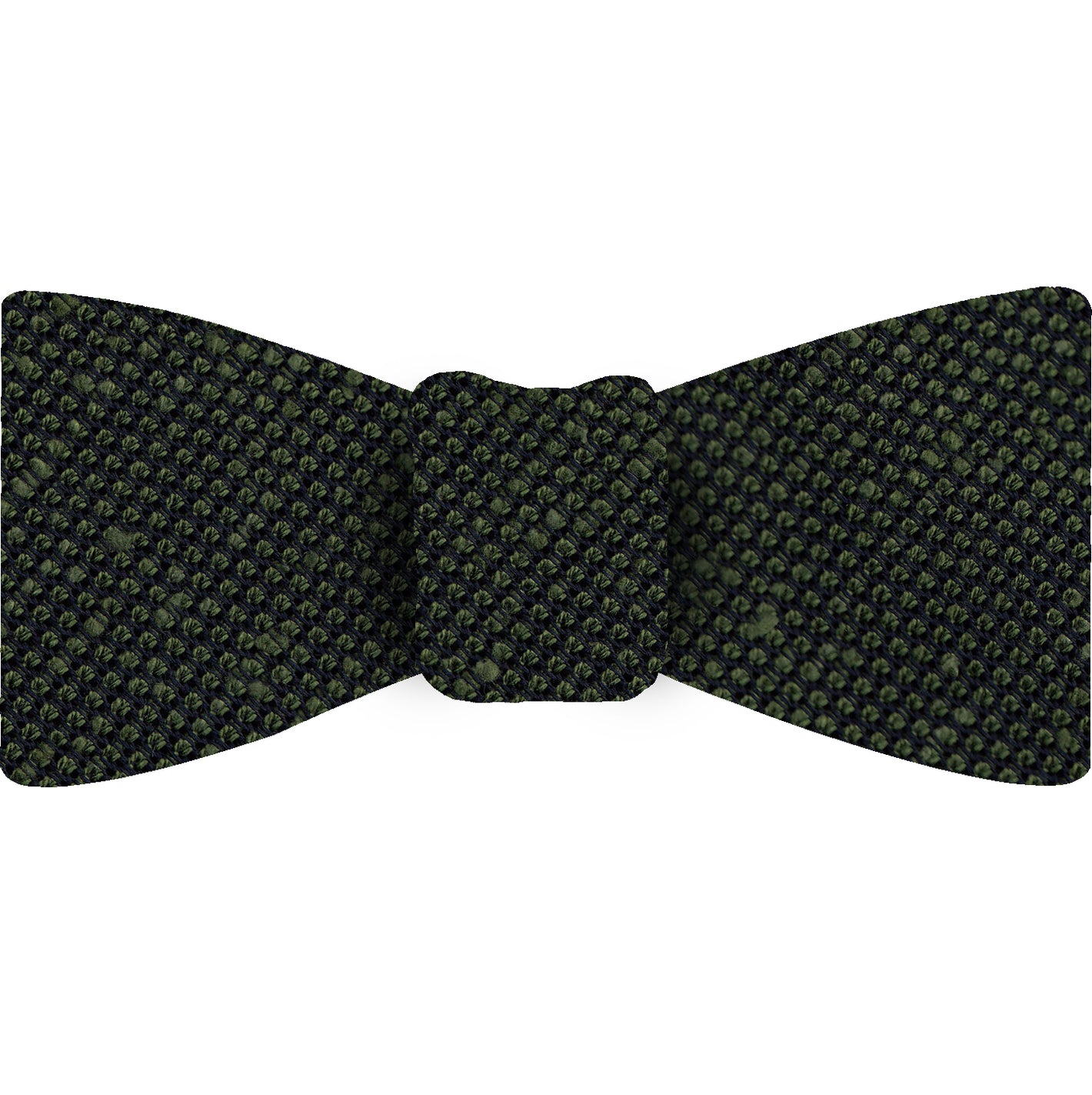 {[en]:Dark Olive Green Shantung Grenadine Fina Silk Bow Tie
