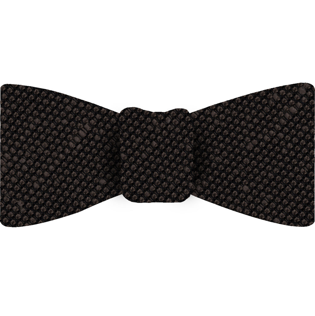 {[en]:Dark Chocolate Shantung Grenadine Fina Silk Bow Tie