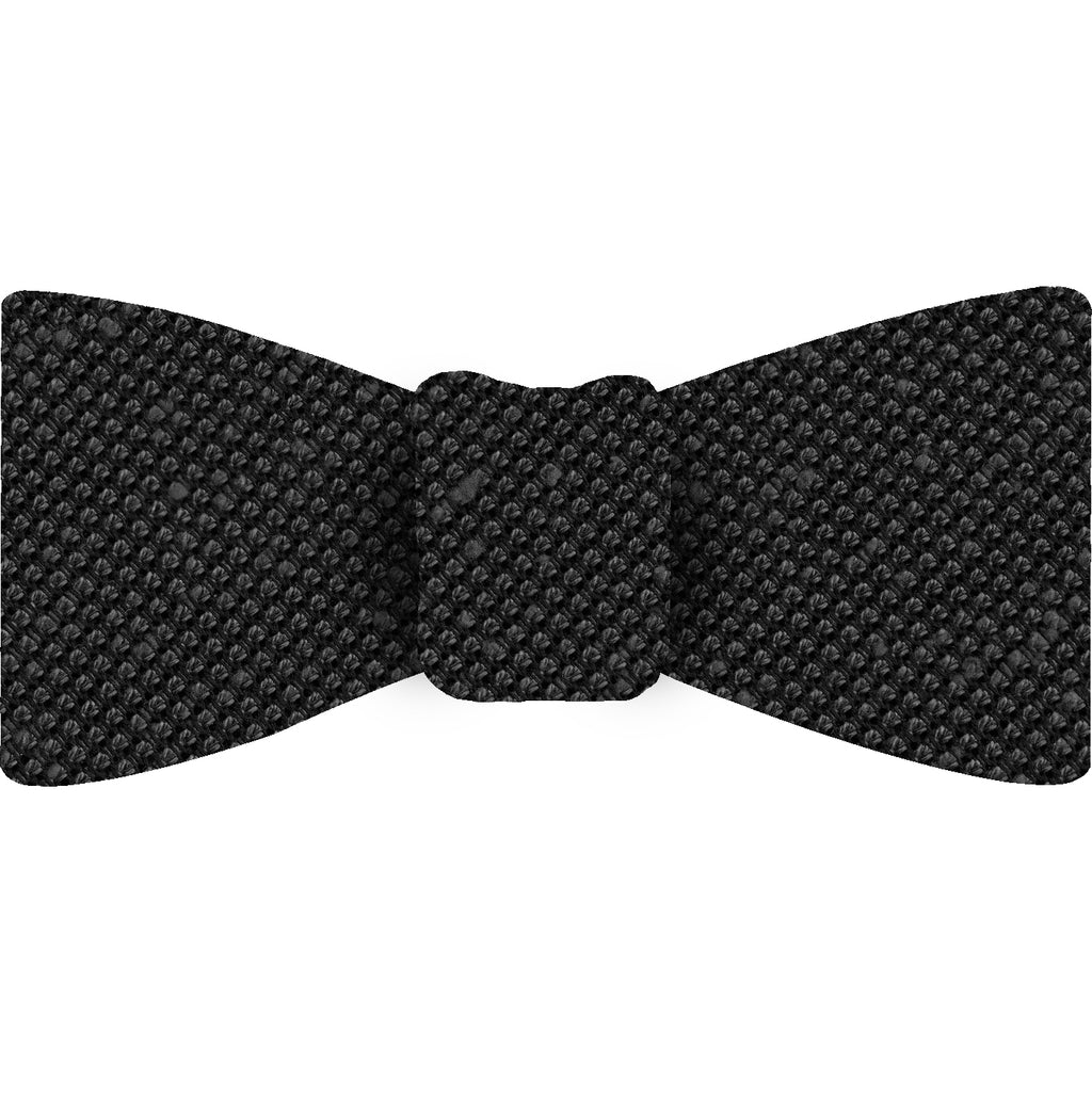 {[en]:Charcoal Gray Shantung Grenadine Fina Silk Bow Tie