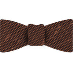{[en]:Burnt Orange Shantung Grenadine Fina Silk Bow Tie