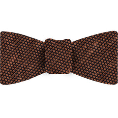 {[en]:Burnt Orange Shantung Grenadine Fina Silk Bow Tie