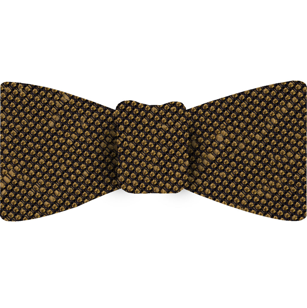 {[en]:Yellow Gold Shantung Grenadine Fina Silk Bow Tie