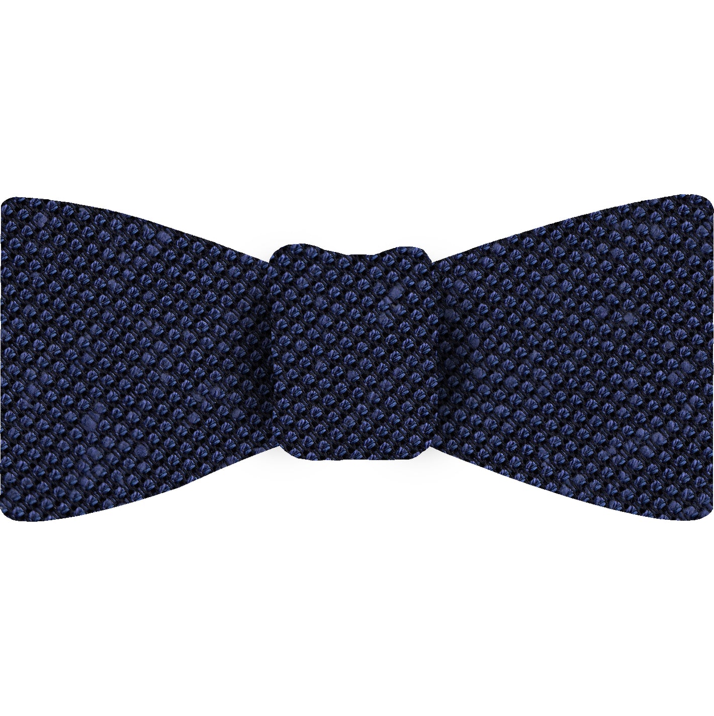{[en]:Navy Blue Shantung Grenadine Fina Silk Bow Tie