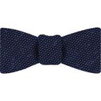 {[en]:Navy Blue Shantung Grenadine Fina Silk Bow Tie