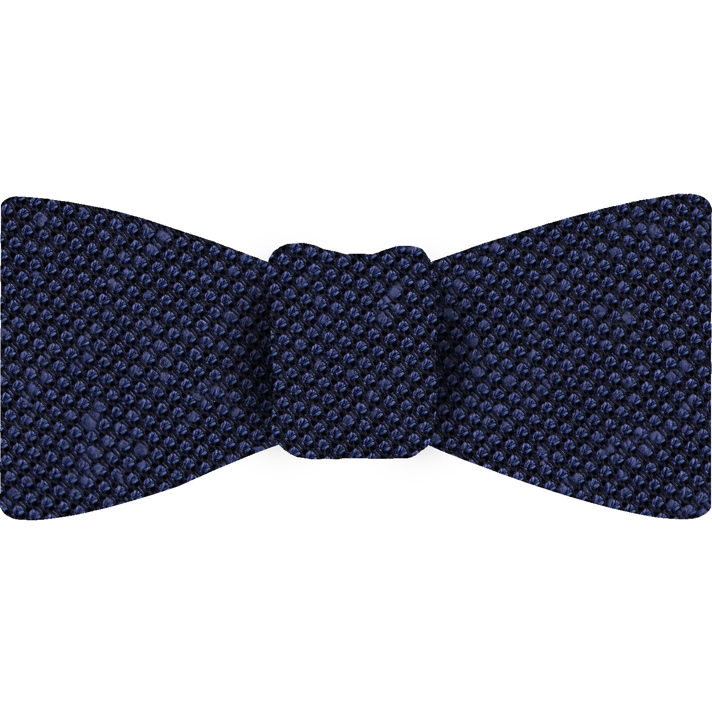 {[en]:Navy Blue Shantung Grenadine Fina Silk Bow Tie