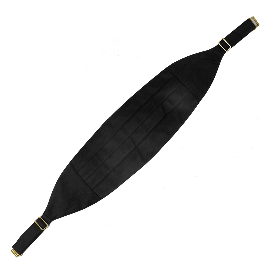 Classic Cummerbund - Black Thai Shot Silk Cummerbund with Brass clasp and sliders THCB-20