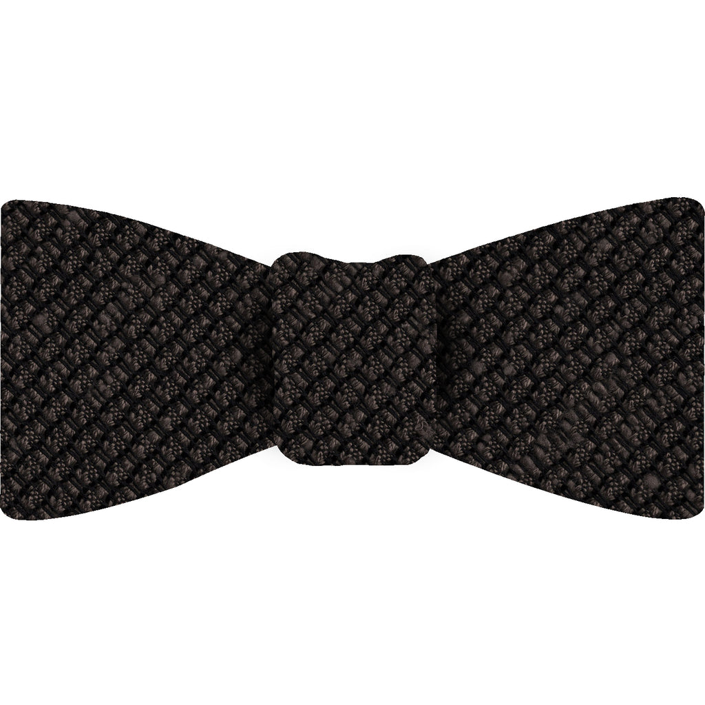 {[en]:Dark Chocolate Shantung Grenadine Grossa Silk Bow Tie