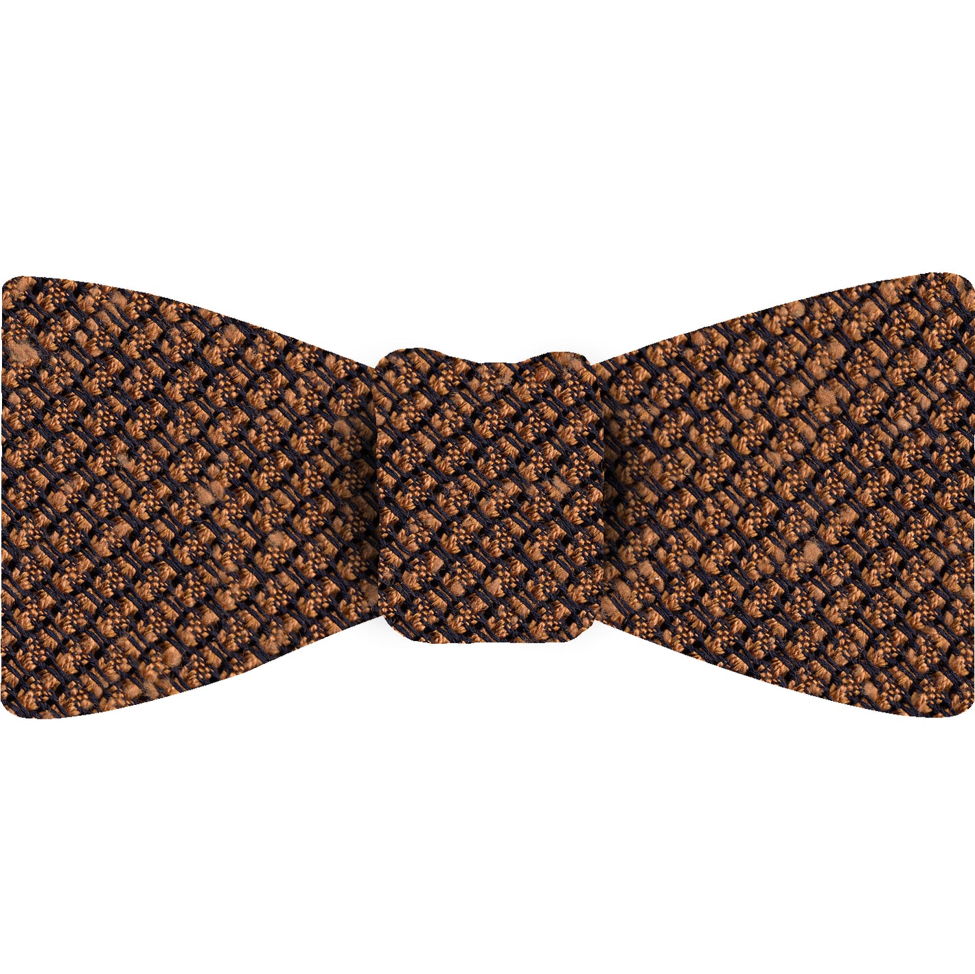 {[en]:Burnt Orange Shantung Grenadine Grossa Silk Bow Tie