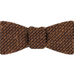 {[en]:Burnt Orange Shantung Grenadine Grossa Silk Bow Tie