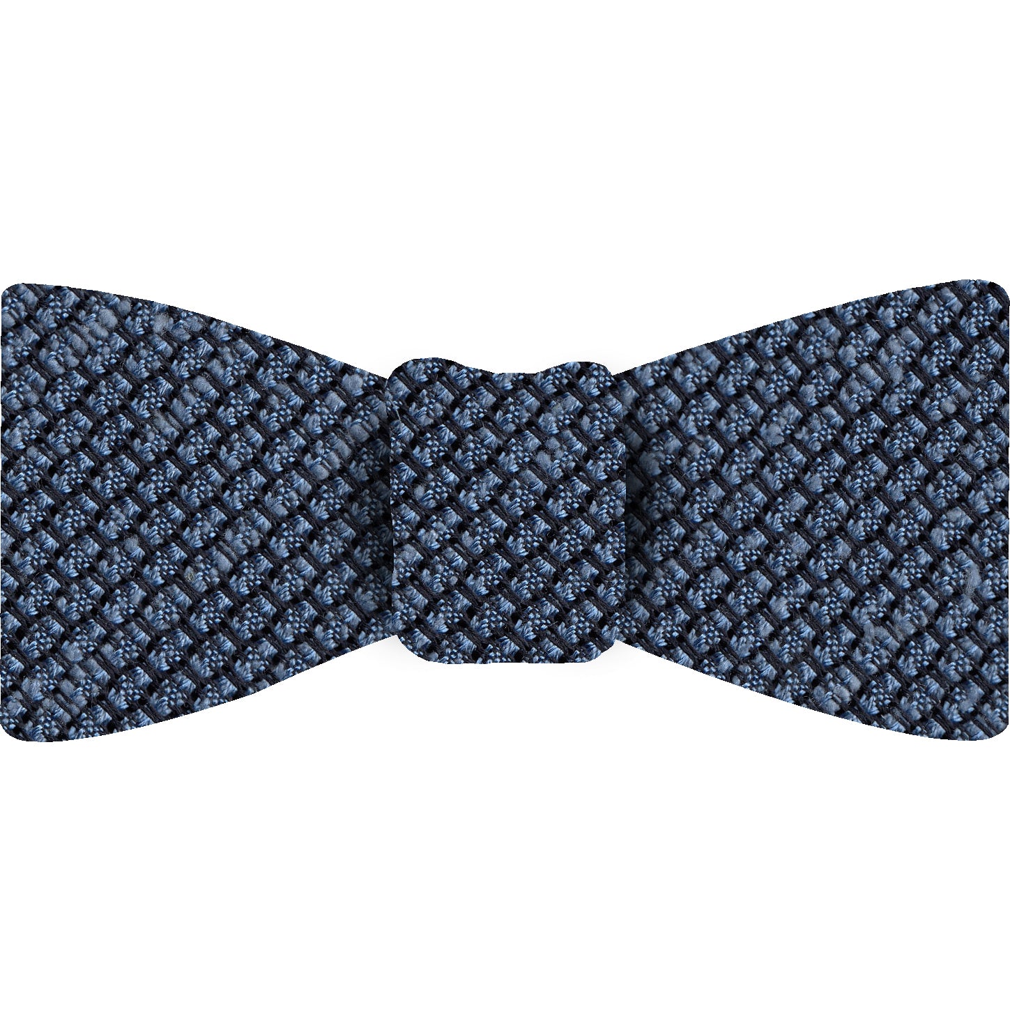 {[en]:Salmon & White on Dark Navy Blue Mogador Pattern Bow Tie