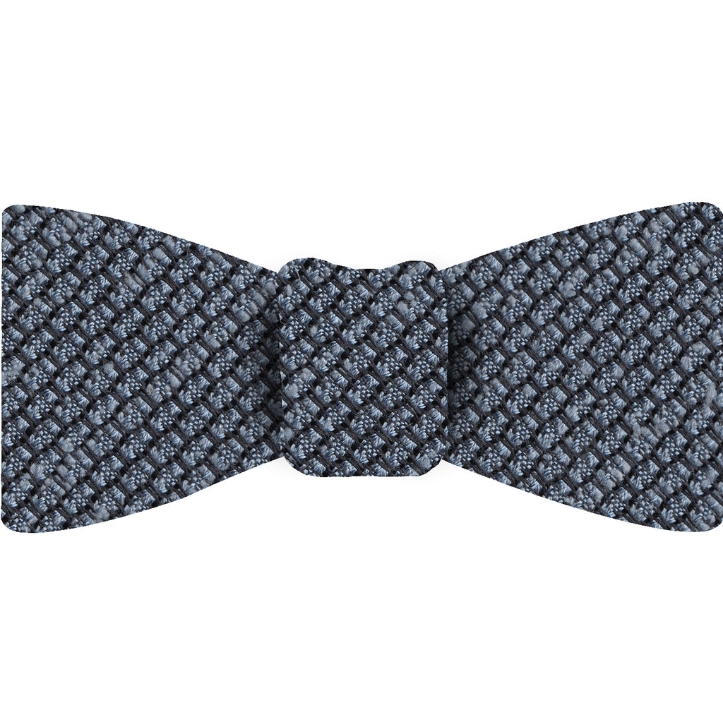 {[en]:Powder Blue Shantung Grenadine Grossa Silk Bow Tie