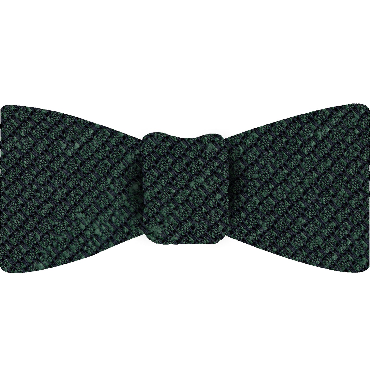 {[en]:Forest Green Shantung Grenadine Grossa Silk Bow Tie