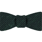 {[en]:Forest Green Shantung Grenadine Grossa Silk Bow Tie