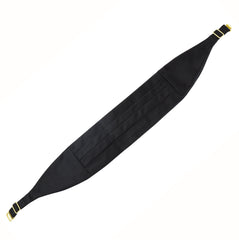 {[en]:Slim Cummerbund with Black Satin Solid Silk with clasp and sliders