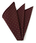 Dark Cream on Maroon Pattern Challis Wool Scarf CHPS-3