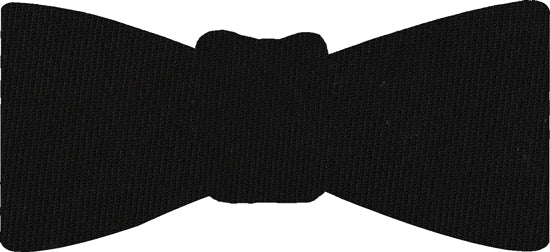 {[en]:Black Solid Challis Wool Bow Tie