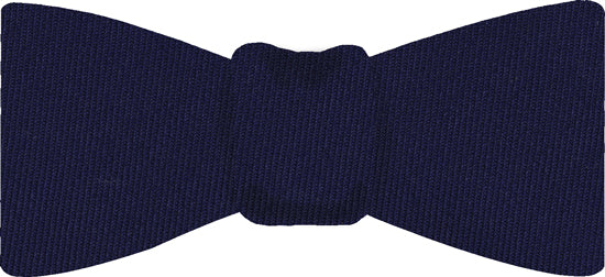 {[en]:Navy Blue Solid Challis Wool Bow Tie