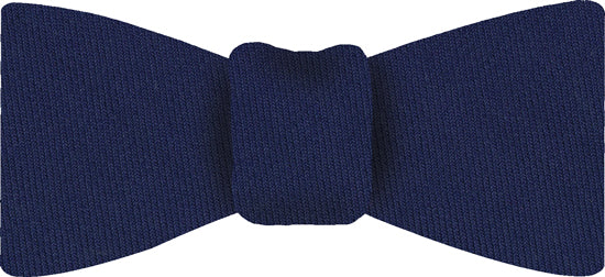 {[en]:Dark Blue Solid Challis Wool Bow Tie