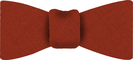 {[en]:Burnt Orange Solid Challis Wool Bow Tie