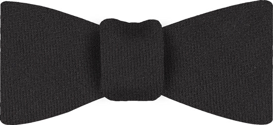 {[en]:Charcoal Gray Solid Challis Wool Bow Tie