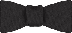 {[en]:Charcoal Gray Solid Challis Wool Bow Tie