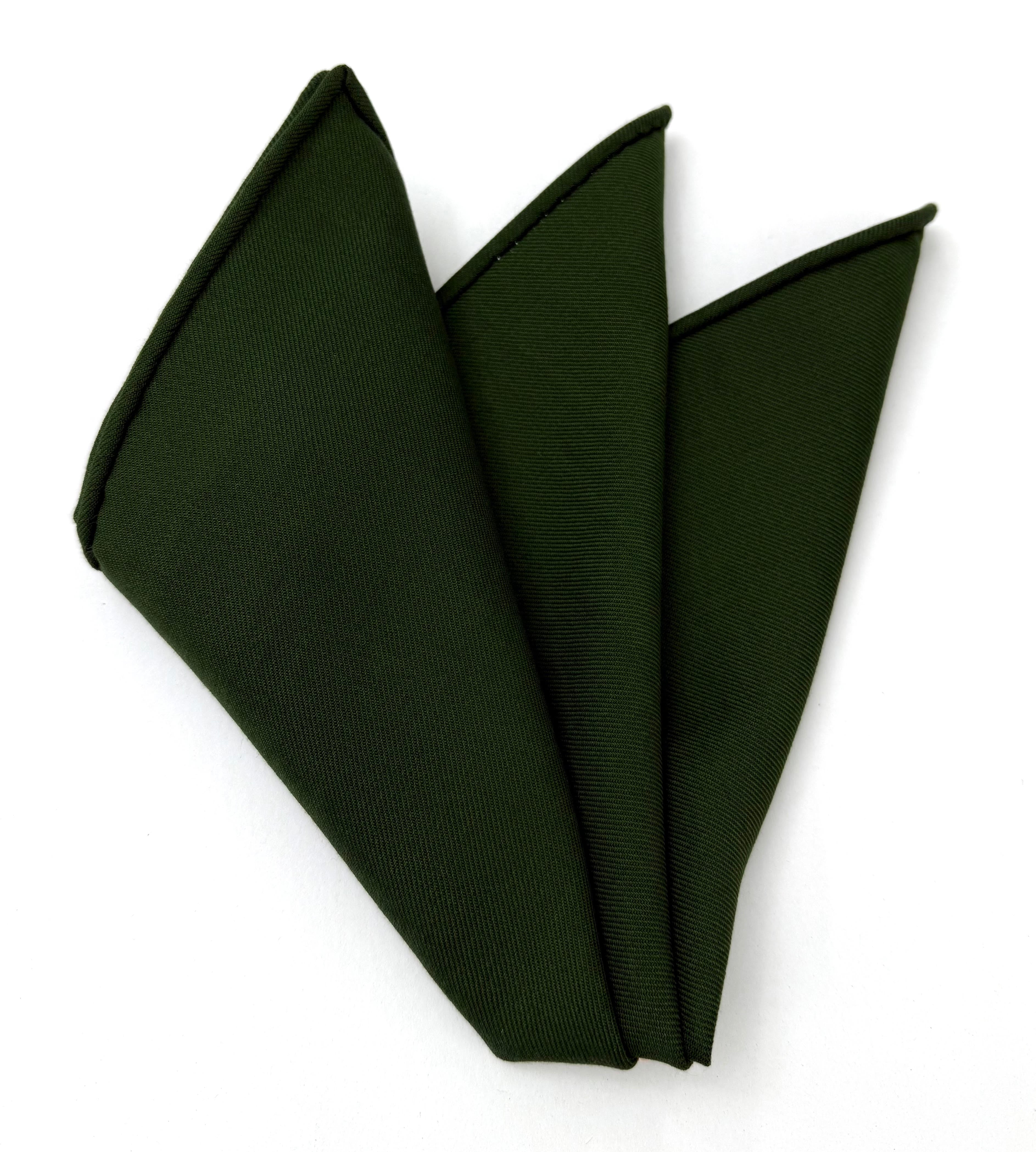 포레스트 그린 솔리드 찰리 울 포켓 스퀘어 #CHSOP-7