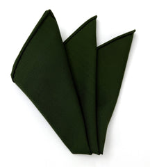 Forest Green Solid Challis Wool Pocket Square #CHSOP-7