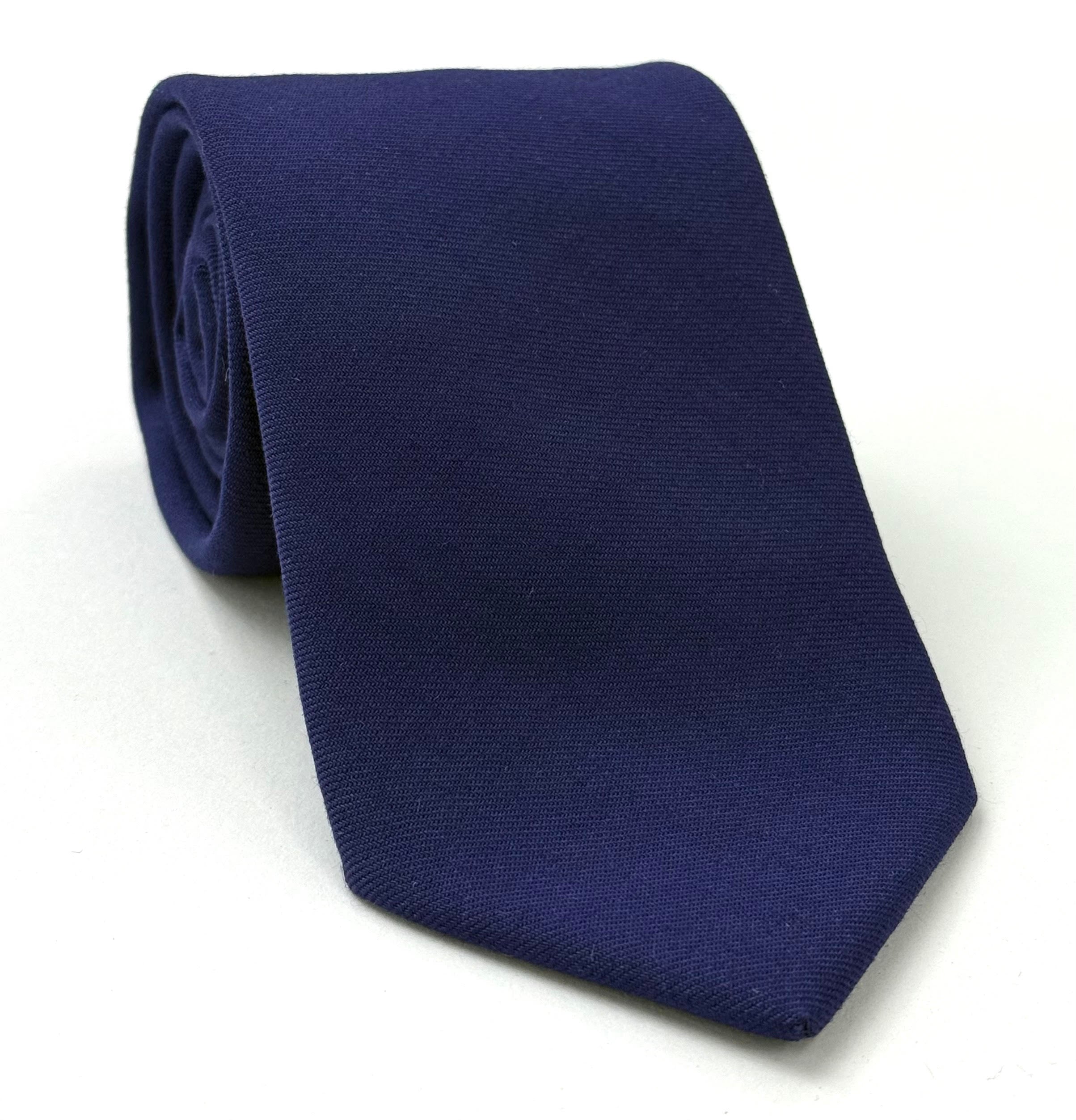 ネイビーブルー無地チャリスウールタイ CHSOT-5