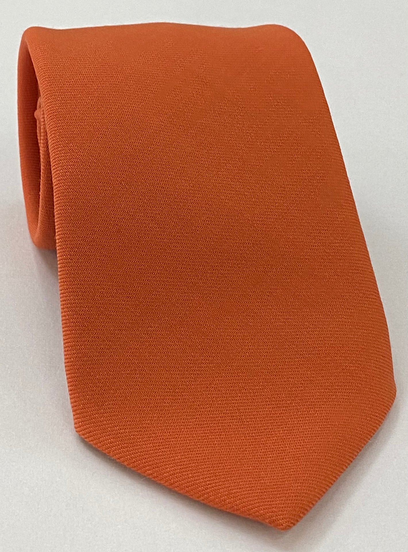 번트 오렌지 솔리드 샬리스 울 타이 CHSOT-8