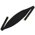 {[en]:Classic Cummerbund - Black Grosgrain Silk with clasp and sliders