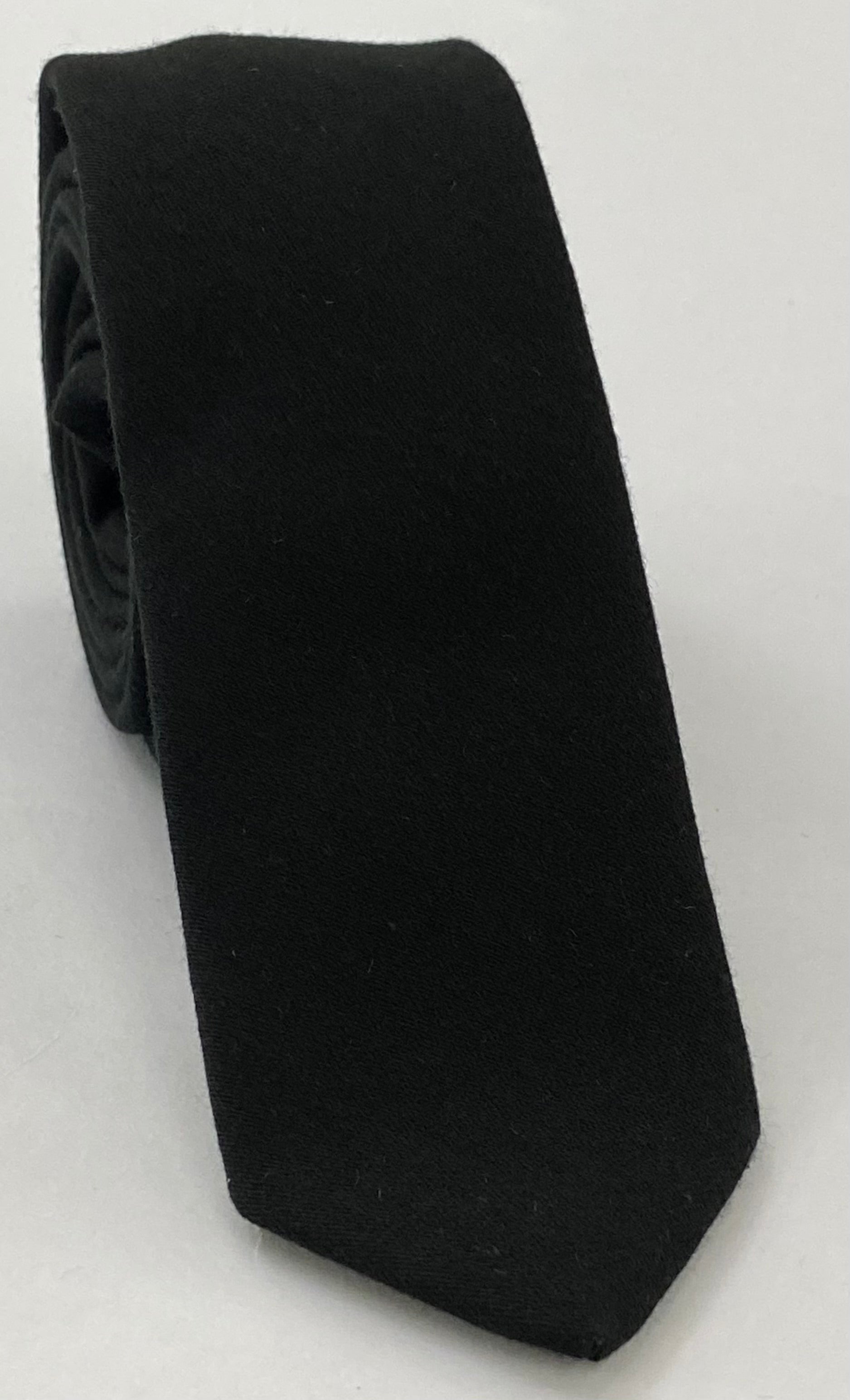 ブラックコットン/シルクネクタイ CT-1