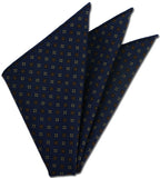 {[en]:Navy Pattern Challis Wool Pocket Square