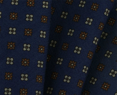 {[en]:Navy Pattern Challis Wool Pocket Square