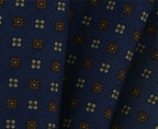 {[en]:Navy Pattern Challis Wool Pocket Square