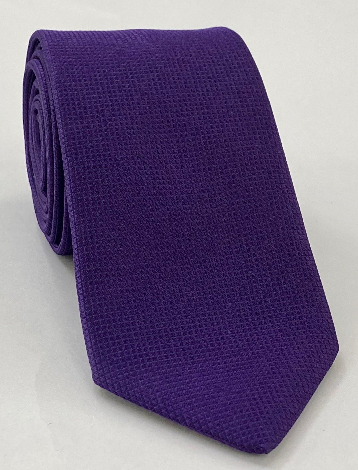 Dark Purple Diamond Weave Silk Tie DT-10