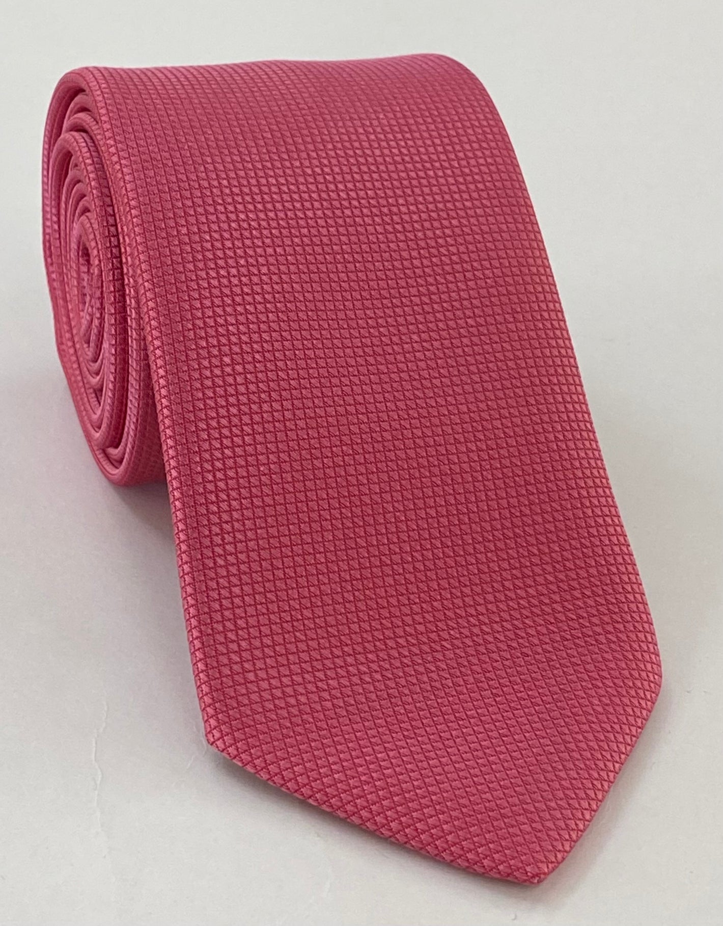 Dark Pink Diamond Weave Silk Tie DT-16