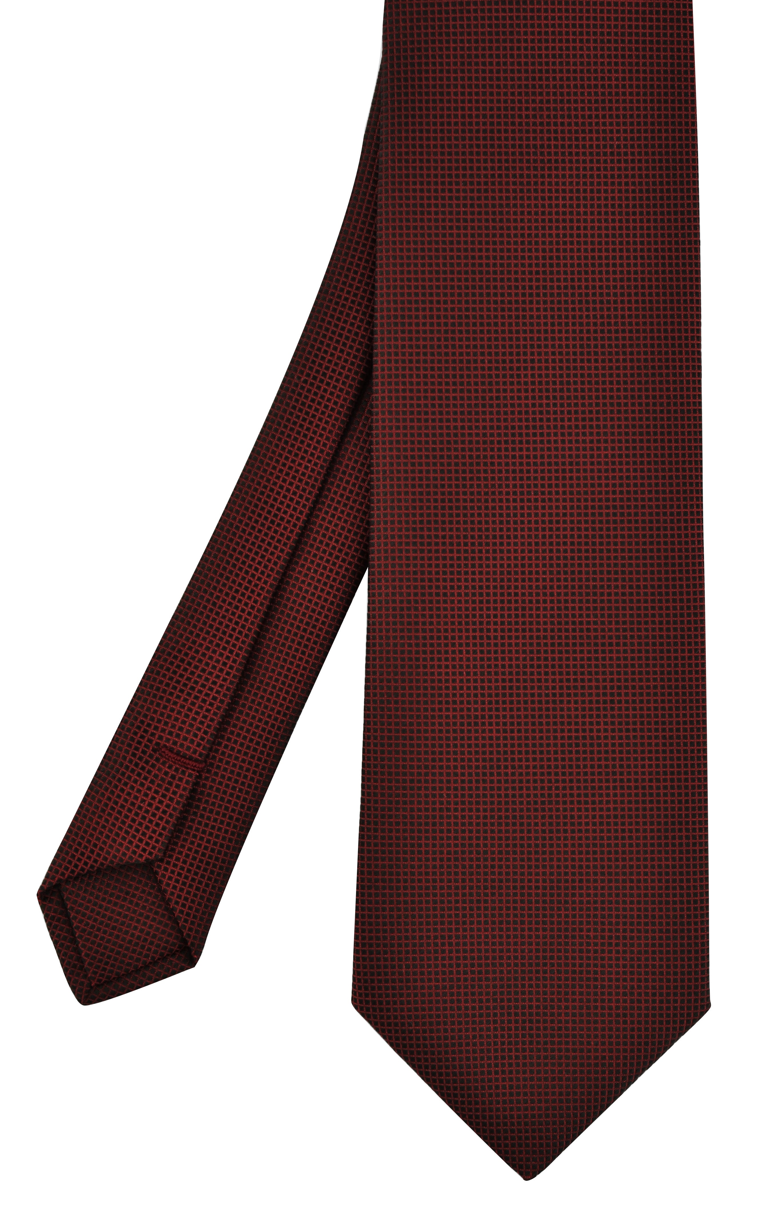 {[en]:Black/Red Diamond Weave Silk Tie