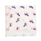 Democrat Donkey Blue and Red on White