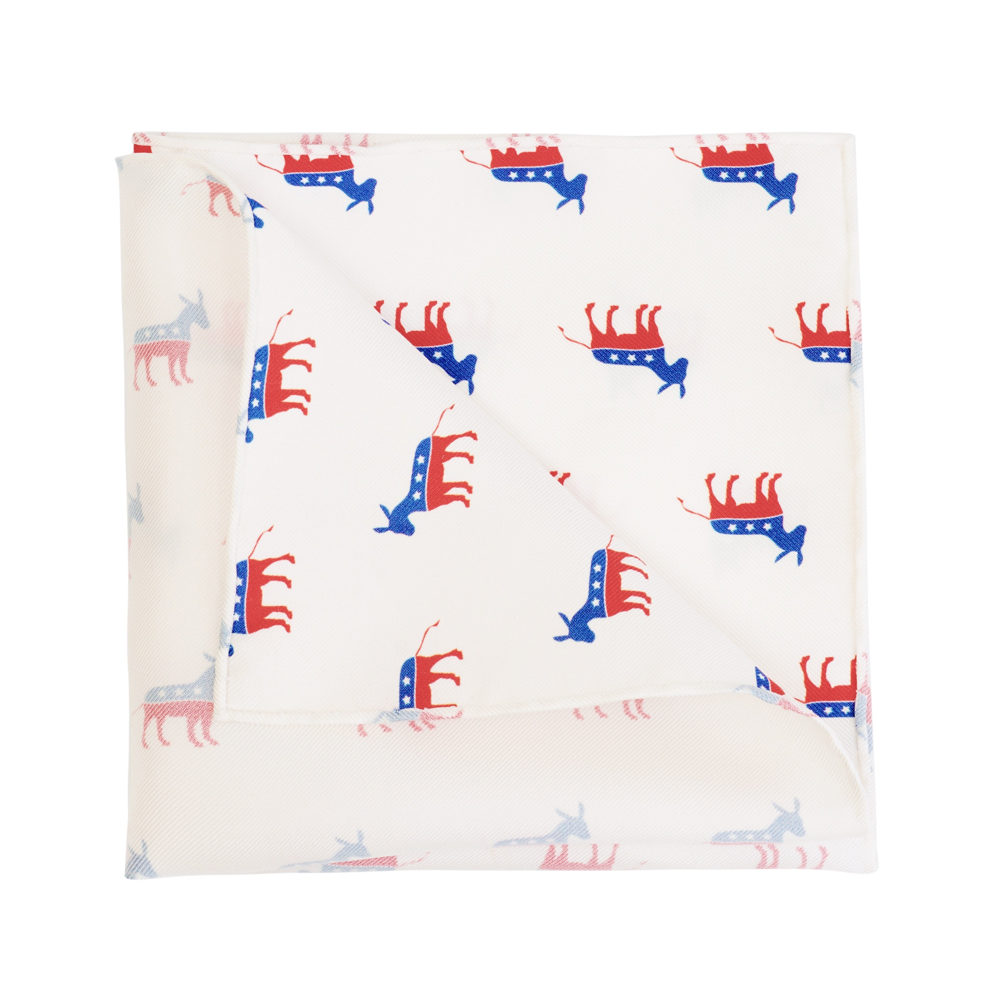 Democrat Donkey Blue and Red on White