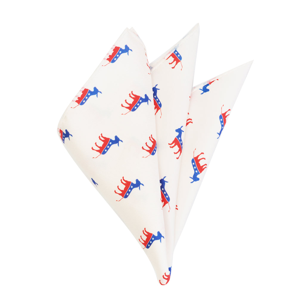 Democrat Donkey Blue and Red on White