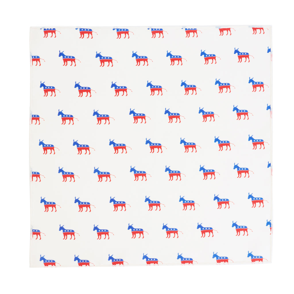 Democrat Donkey Blue and Red on White