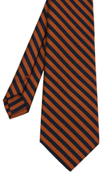 University of Florida Silk Tie #ACO-26 (Burnt Orange & Dark Navy Blue)