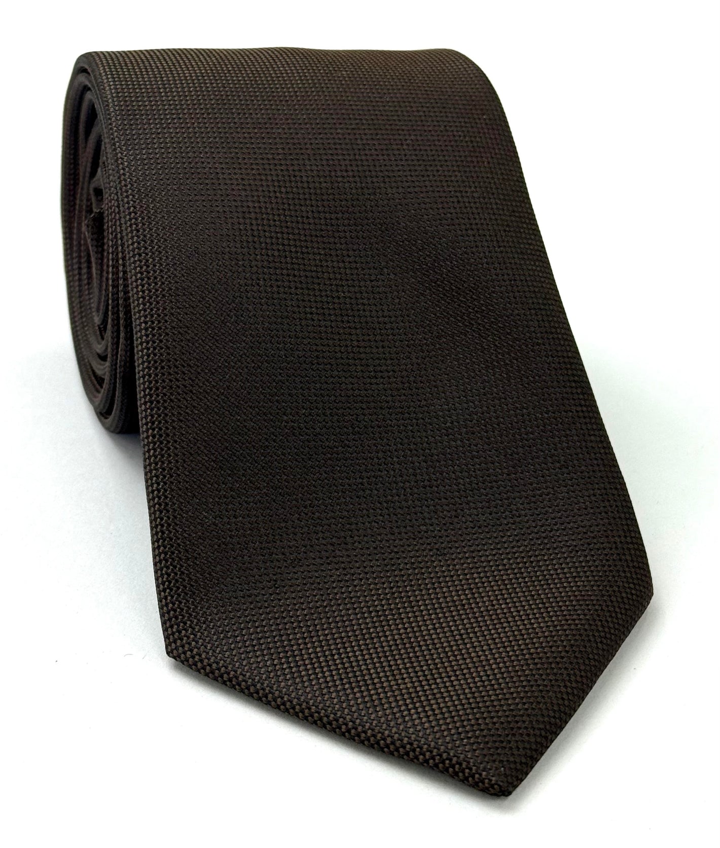 Bitter Chocolate Oxford Silk Tie EOXT-9