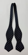 White Dots on Dark Navy Pin-Dot Silk Bow Tie Last bow tie! EPDBT-1