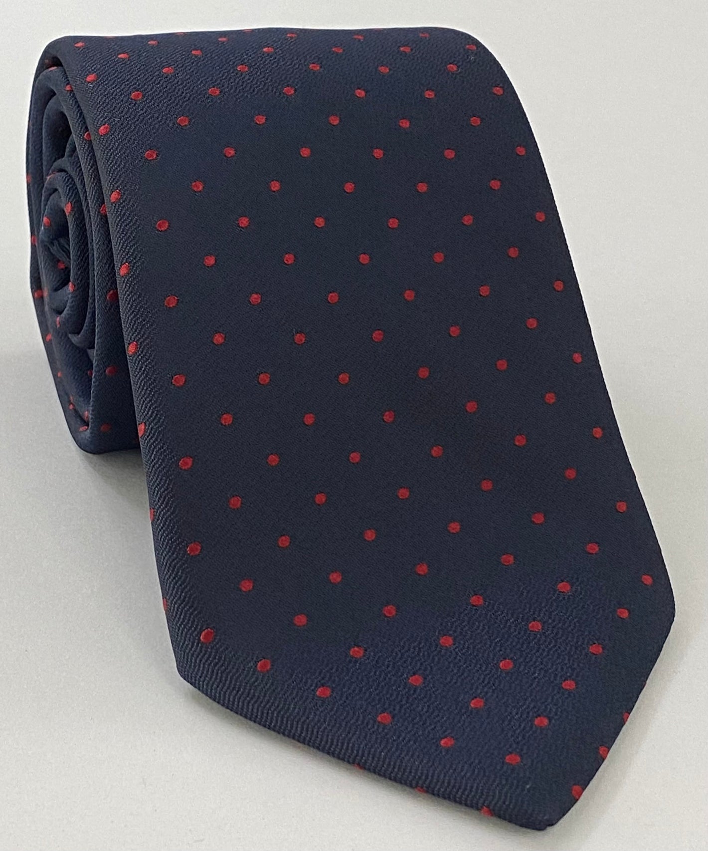 EPDT-4 다크 네이비 핀도트 실크 타이