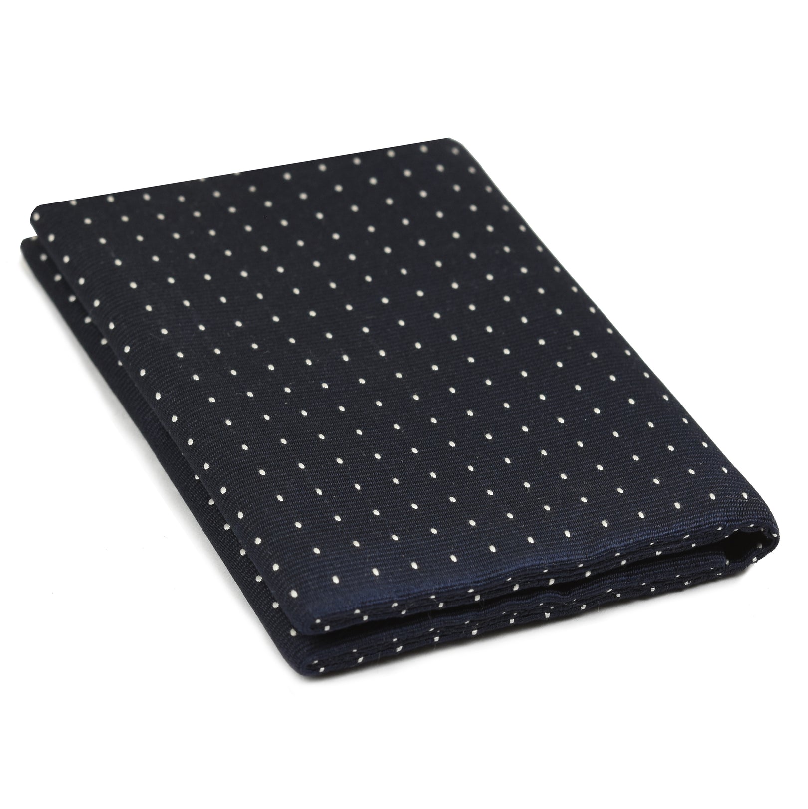 {[en]:White Dots on Dark Navy Pin-Dot Silk Wallet